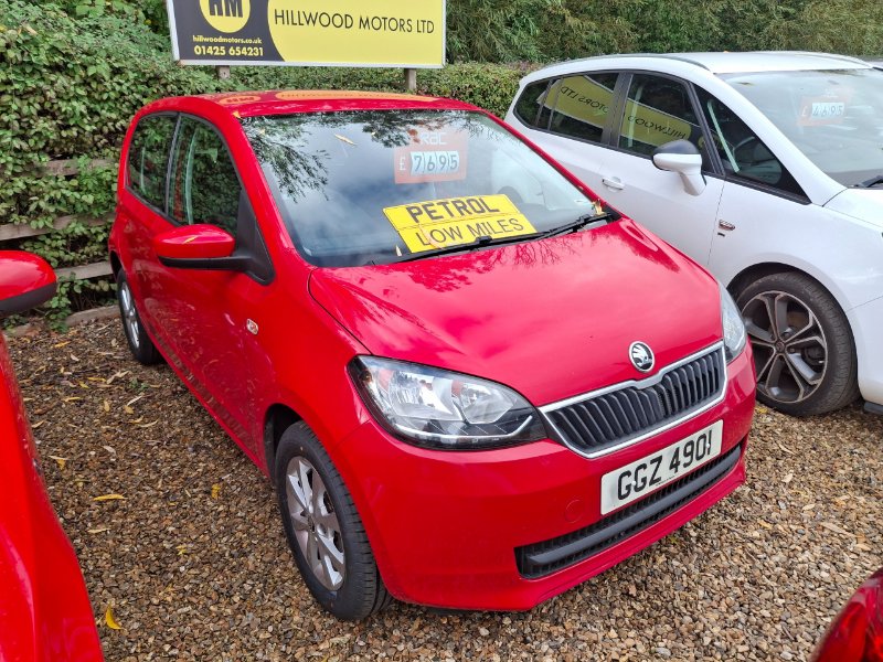 Red Skoda Citigo 1.0 MPI SE Hatchback 5dr Petrol Manual Euro 6 60 ps