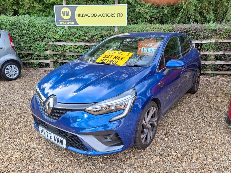 Blue Renault Clio 1.0 TCe RS Line Hatchback 5dr Petrol Manual Euro 6 s/s 90 ps